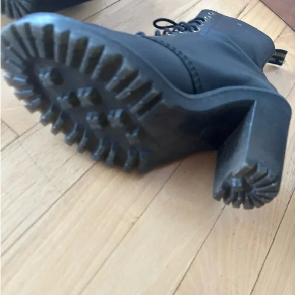 Dr. Martens Black Lace-Up Platform Heel Boots - Picture 4 of 5